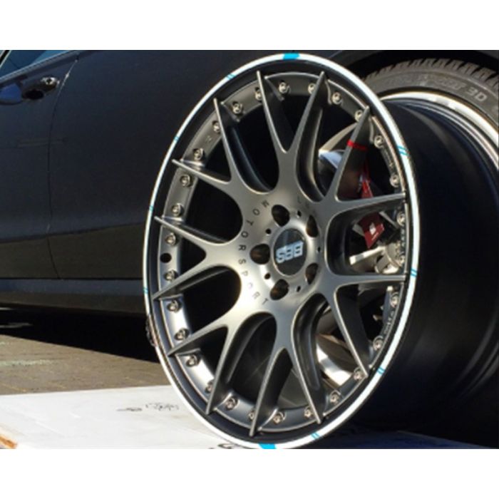 BBS CH-R II Wheel 22x9.5 5x112 22mm Platinum Center | Black Rim