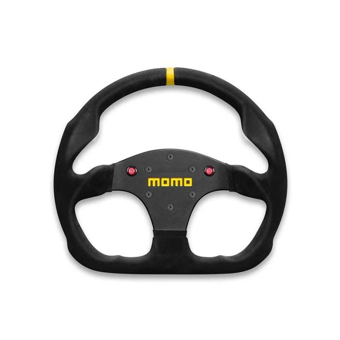 momo MOMO FORTUNE DRIFTING 348D 90 BLACK LEATHER BLACK SPOKE BLACK TOP