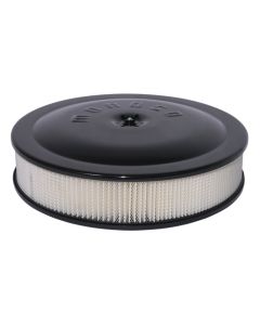 Moroso Racing Air Cleaner - 14in x 3in Filter - Aluminum - Black Powder Coat - 65904