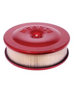 Moroso Race/Street Air Cleaner - 8-1/2in x 2-3/8in Filter - Aluminum - Red Powder Coat - 66304