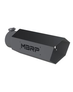 MBRP Black Coated 5" Hex Tip 4" ID inlet 16" length No Logo Exhaust Tip - T5165BLK