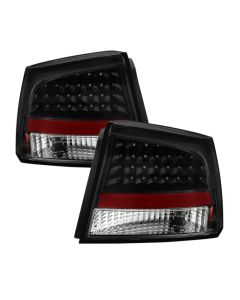 xTune Dodge Charger 06-08 LED Tail Lights Black ALT-JH-DCH05-LED-BK - 5070807
