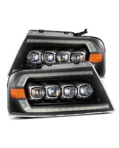 AlphaRex 04-08 Ford F-150 (No 2004 Heritage) NOVA-Series LED Proj HL Alpha-Blk w/Actv Lgt / Seq. Sig - 880128
