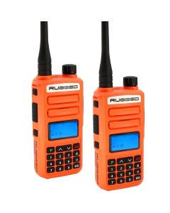 Rugged Radios 2 PACK - Rugged GMR2 PLUS - GMRS / FRS Two Way Handheld Radios Safety Orange - GMR2-PLUS-2-PACK-ORN