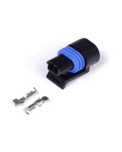 Haltech Delphi 2 Pin GM Style Coolant Temp Connector Black Plug & Pins - HT-030411