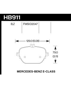 Hawk 17-18 Mercedes-Benz E43 AMG 4Matic 3.0L Performance Ceramic Street Rear Brake Pads - HB911Z.654