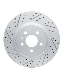R1 17-25 Tesla Model 3 Rear Left Drilled & Slotted Geo-Carbon Rotor - 830-26005L