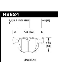 Hawk DTC-60 Motorsports Brake Pads - HB624G.642