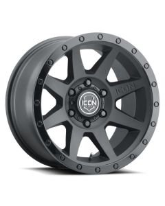 ICON Rebound 18x9 6x135 6mm Offset 5.25in BS 87.1mm Bore Double Black Wheel - 1818906352DB