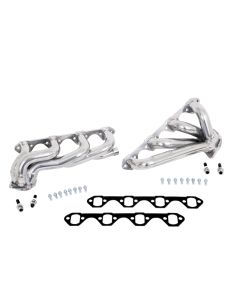 BBK 87-95 Ford F150 Truck 5.8 351 Shorty Unequal Length Exhaust Headers - 1-5/8 Silver Ceramic - 35110
