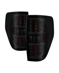 xTune Ford F150 09-14 LED Tail Lights - Black ALT-ON-FF15009-LBLED-SM - 5082183