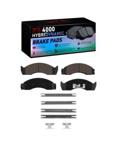 DFC 88-07 Ford F-53 Motorhome Chassis Front/Rear 4000 HybriDynamic Brake Pads and Hardware Kit - 4000-0411-01