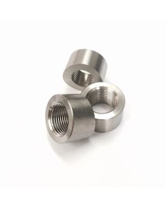 Ticon Industries 3/8in NPT Titanium Sensor Bung 1.5in to 5in Tubing - Coped End - 104-00600-6000