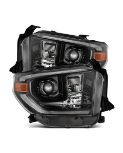 AlphaRex 14-21 Toyota Tundra LUXX-Series LED Proj Headlights Alpha-Blk w/Actv Light & Seq. Sig + DRL - 880836