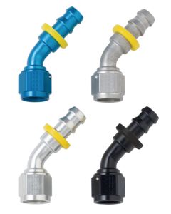 Fragola 45° -6AN Push-Lite End, Black 204506-BL