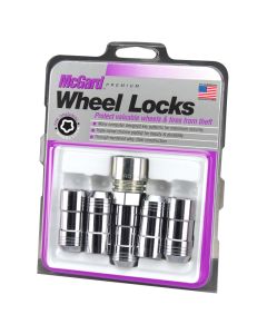 McGard Wheel Lock Nut Set - 5pk. (Cone Seat) M14X1.5 / 22mm Hex / 1.965in. Length - Chrome - 24510
