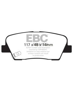 EBC 11+ Hyundai Equus 4.6 Greenstuff Rear Brake Pads - DP21806