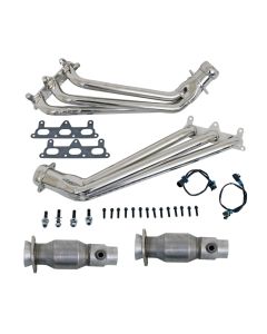 BBK 10-11 Camaro V6 Long Tube Exhaust Headers With Converters - 1-5/8 Chrome - 4041