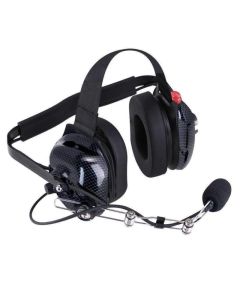 Rugged Radios H42 Behind the Head (BTH) Headset for 2-Way Radios Carbon Fiber - H42-CF