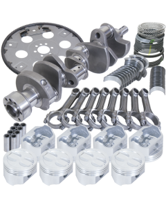Eagle Chevy 350 1Pc 3.480in Crank 5.700in I-Beam Rods 4.030in Pistons 168 Tooth FP Balanced Assembly - B15403L03068