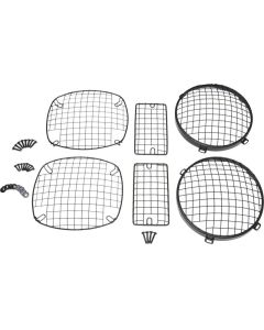 Kentrol 97-06 Jeep Wrangler TJ Wire Mesh Guard Set 6 Pieces - Powdercoat Black - 50488