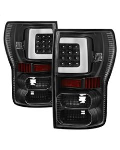 xTune 07-13 Toyota Tundra Light Bar LED Tail lights - Black (ALT-ON-TTU07V2-LBLED-BK) - 9038563