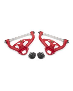 BMR 78-87 GM G-Body Non-Adjustable Upper A-Arms Delrin 0.5in Tall Ball Joint - Red - AAU462R