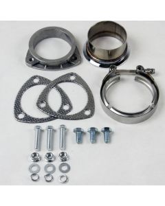 Granatelli 3in V-Band to Straight Connection Cutout w/Gaskets (3-Bolt) - 307530-3