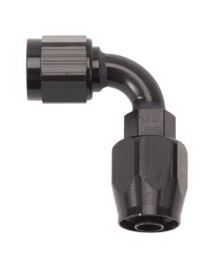 Russell -10 AN 90° Hose End 610185 - Black Full Flow