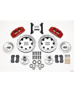 Wilwood Dynapro 6 Front Hub Kit 12.19in Drilled Red 70-78 Camaro - 140-10738-DR