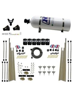 Nitrous Express 8 Cyl Triple-D Dry Direct Port 3 Stage Dry 6 Solenoids Nitrous Kit w/15lb Bottle - 80020-15