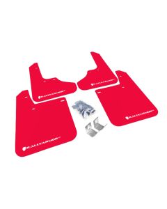 Rally Armor 93-01 Subaru Impreza RS Red UR Mud Flap w/ White Logo - MF2-UR-RD/WH