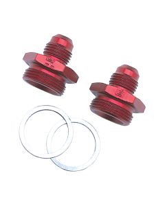 Russell Performance -6 AN Carb Adapter Fittings (2 pcs.) (Red) - 640220