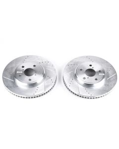 Power Stop 01-06 Lexus LS430 Front Evolution Drilled & Slotted Rotors - Pair - JBR938XPR