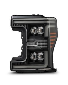 AlphaRex 17-19 Ford F-250/350/450 SD NOVA-Series LED Proj Headlights Alpha-Bk w/Acv Light SS & SBDRL - 880324