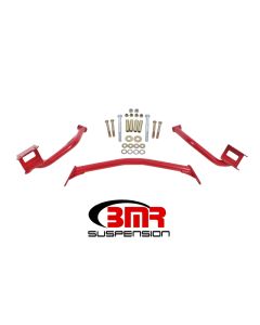 BMR 79-04 Fox Mustang Tubular Style Upper Torque Box Reinforcement Plates - Red - TBR005R