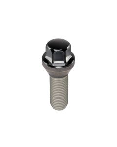 McGard Hex Lug Bolt (Cone Seat) M12X1.25 / 17mm Hex / 25.6mm Shank Length (Box of 50) - Black - 69761BK