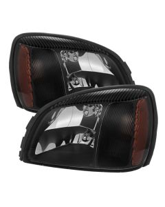 xTune Cadillac Deville 2000-2005 Crystal Headlights Black HD-JH-CADDEV00-AM-BK - 5079824