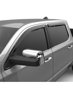EGR 2019 Dodge Ram 1500 Crew Cab Tape-On Window Visors Set of 4 - Dark Smoke - 642951