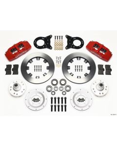 Wilwood Dynapro 6 Front Hub Kit 12.19in Red 1970-1973 Mustang Disc & Drum Spindle - 140-12945-R