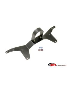 BMR 05-14 S197 Mustang Rear Tunnel Brace w/ Rear Driveshaft Safety Loop - Black Hammertone - DSL011H