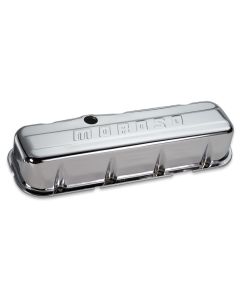 Moroso Chevrolet Big Block Valve Cover - w/o Baffles - Stamped Steel Chrome Plated - Pair - 68112