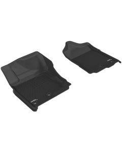 3D MAXpider 2016-2019 Nissan Titan Crew Cab Kagu 1st Row Floormat - Black - L1NS08411509