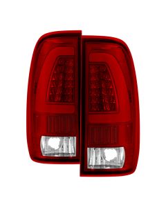 xTune Ford F150 Styleside 97-03 Light Bar LED Tail Lights - Red Clear ALT-ON-FF15097-LBLED-RC - 5082091