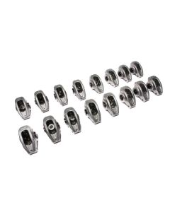 COMP Cams High Energy Aluminum Rocker Arms for Small Block Chevy 1955-1986, 1.6 Ratio, Roller Tip, Natural Finish - 17001-16