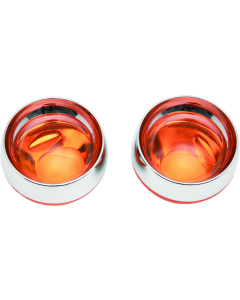Kuryakyn Deep Dish Bezels - Amber Lenses 2268