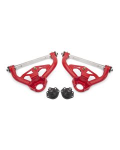 BMR 78-87 GM G-Body Non-Adjustable Upper A-Arms Delrin Std Ball Joint - Red - AAU461R