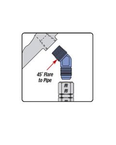 Russell Performance -6 AN to 1/8in NPT 45 Degree Flare to Pipe Adapter - 660101