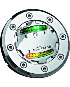LED Fuel & Battery Gauge Chrome - Kuryakyn 7282
