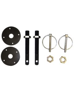 Moroso Hood Pin Set - 1/2in - Aluminum - Black - 2 Pack - 39005